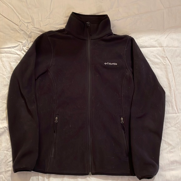 Black Columbia zip-up Fleece - Picture 1 of 2
